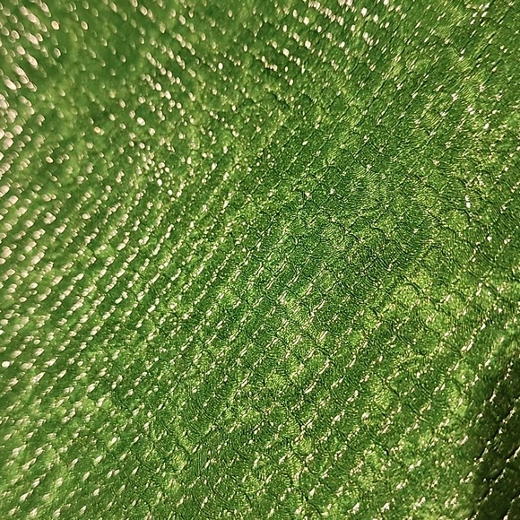 New Stephanie Johnson Metallic Green Flat Mini Pouch, NWT - Picture 5 of 9